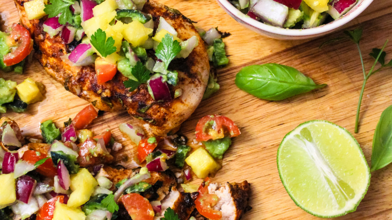 Jamaican Jerk Chicken with Summer Salsa Recipe